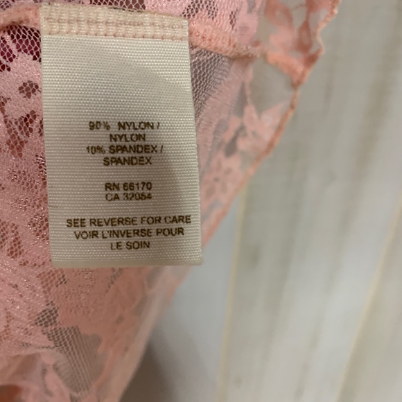 Intimately Free People Floral Peach Lace Tank M - Picture 4 of 6